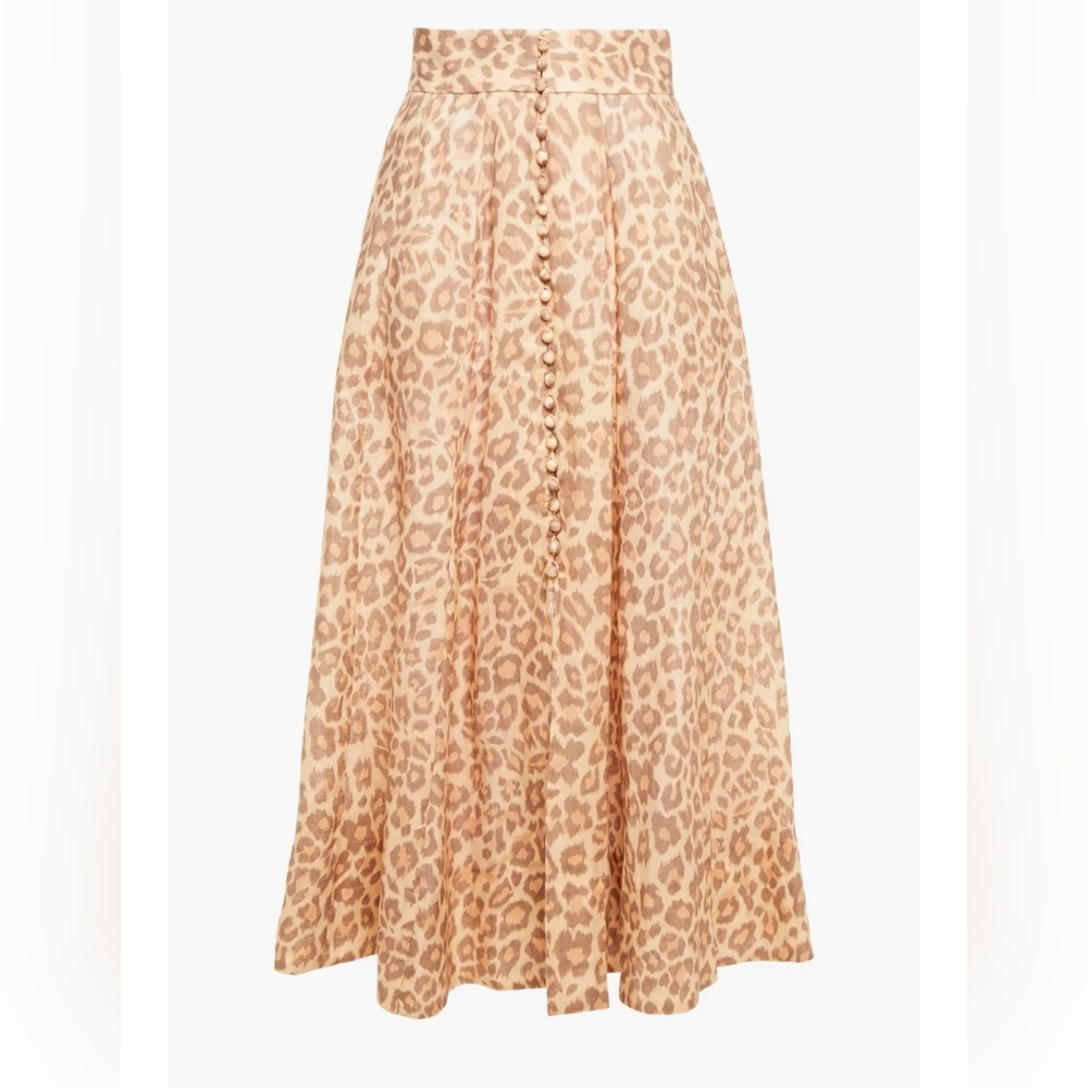 ZIMMERMAN MIDI LINEN SKIRT